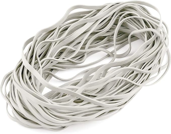 Coopay 12 Inches Extra Large Rubber Bands, 30 Pieces Heavy Duty Trash Can Band Bulk, Strong Elastic for Office Supply School Home, Garbage Cans, File Folders (White)