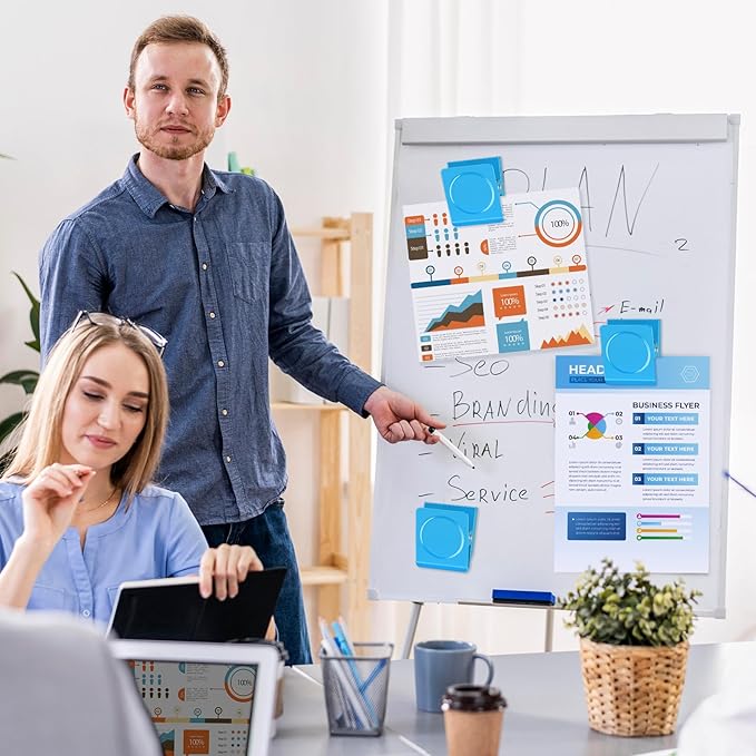 FINDMAG 4 Pack Extra Large Magnetic Clips, 2.2inch Magnetic Clips Heavy Duty, Strong Magnets for School, Kitchen, Locker Accessories, Fridge (Blue)