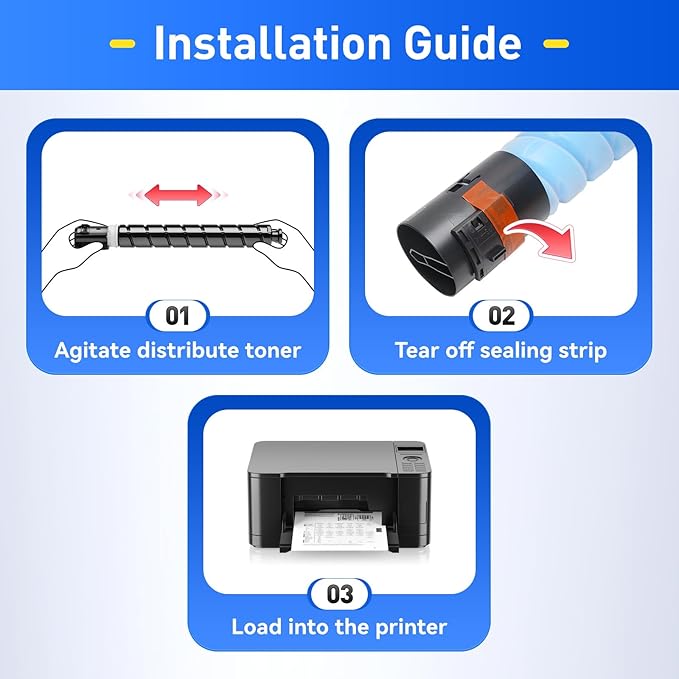 TN324 Toner Cartridges High Yield Replacement for TN324K TN324C TN324M TN324Y Compatible with Konica Minolta bizhub C258 C308 C368 Printer Copier Ink A8DA130 A8DA430 A8DA330 A8DA230 Black Color 4-Pack