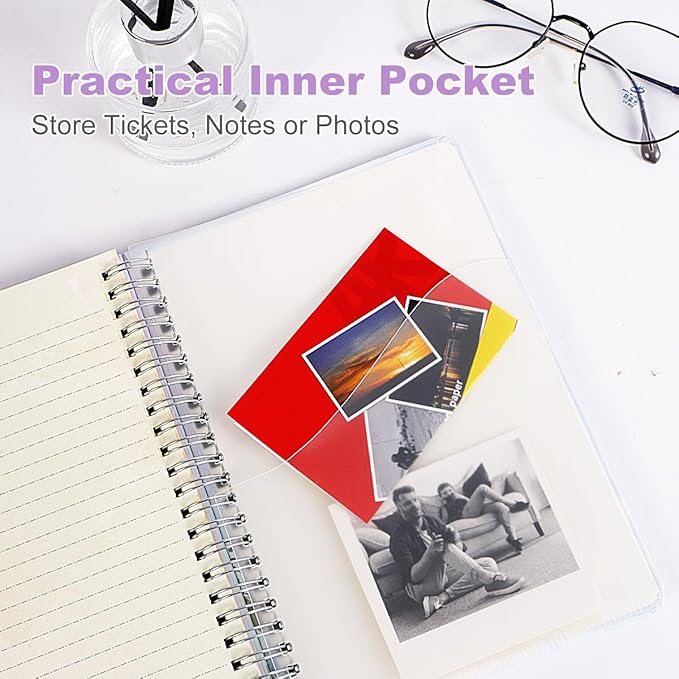 SIIXU Floral Decorated Notebook A5, Unique Colorful Flower Design Journal with Patterned Inner Pages for Writing, Small, Lined,