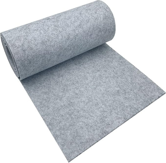 aufodara Felt Fabric 11.8 x 98.4 inch Craft Felt Fabric Roll, Felt 3mm Thick for Felt Table Mats DIY Arts & Crafts Patchwork Sewing Decorations (Light Grey)