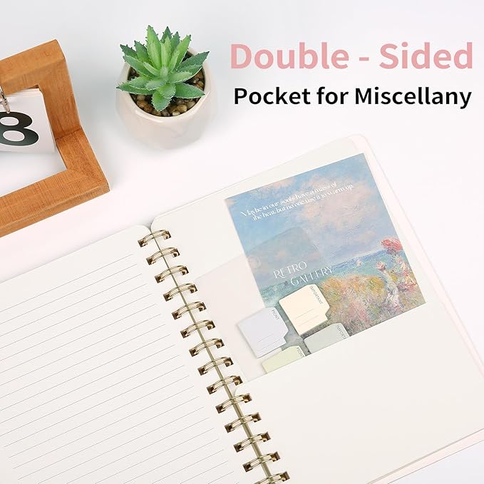 Lined Spiral Notebook College Ruled A5 Journal Book for Note Taking, 160 Pages Writing Journal for Office and Home School Supplies 5.75x8.125 inch (3pack-Reefblue)