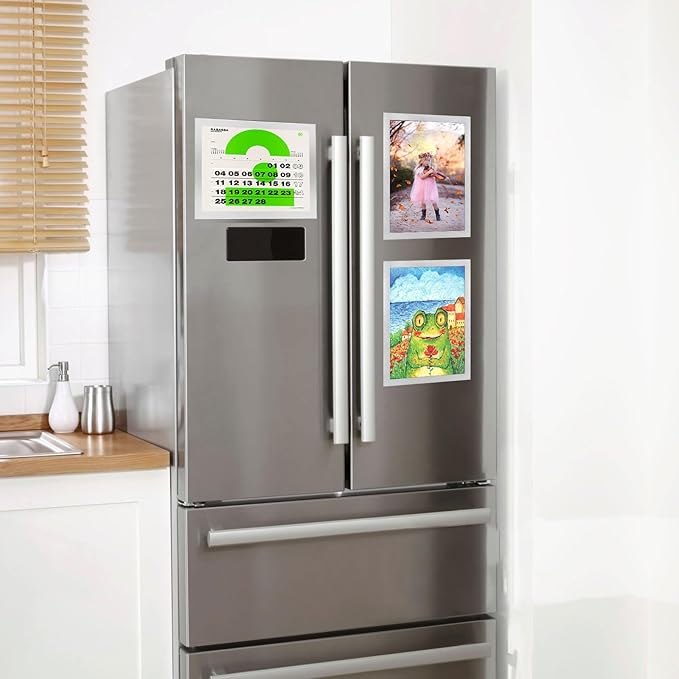 10 Pack 8.5"x11" Magnetic Sign Holder, Double Sided Display, Reusable Adhesive Frames for Walls, Fridge Door, Whiteboard, Window Sign Holder, Magnetic Picture Frame