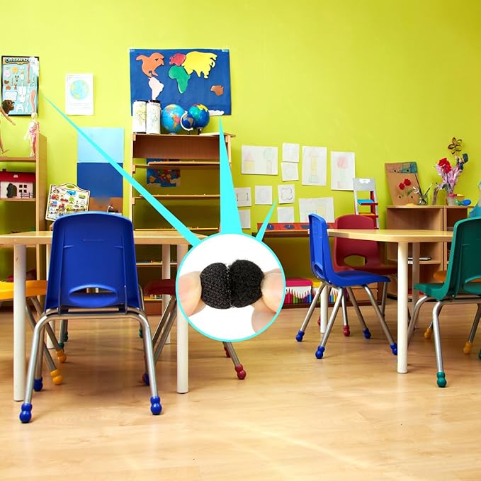 Self Adhesive Dots, Strong Adhesive 1600pcs(800 Pairs) 0.59 inch Diameter Sticky Back Hook Nylon,Loop Strips with Waterproof Sticky Glue Tapes for Classroom, Office, Home(Black)