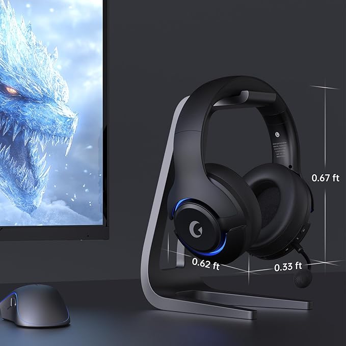Gtheos Wireless Gaming Headset for ps5, ps4, Elden Ring, PC, Mac, Switch, Bluetooth 5.3 Gaming Headphones with Noise Canceling Microphone, 45H Battery, RGB Light, Black