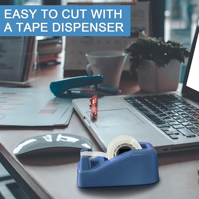 Beieverluck 96 Rolls Invisible Tape Refill 3/4 Inch X 1000 Inches Matte Tape for Dispenser Refill 1 Inch Core Magic Tape for Office Home School Supplies Correction Labeling Gift Wrapping Tape Roll