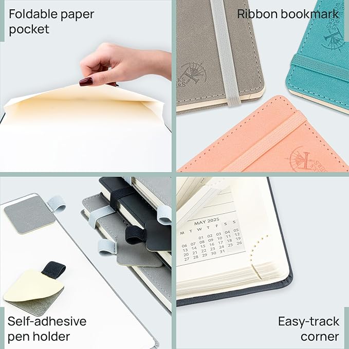 POPRUN Planner 2025-2026 (Large - 8.5'' x 10.5'') Academic Weekly Calendar (July 2025 - June 2026) with Hourly Time Slots, Monthly Tabs, 100GSM Thick Papers, Leather Soft Cover - Burgundy Red