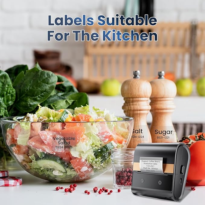 M100 Clear Thermal Label 1.57'' x 1.18'' (40 x 30 mm), Multi-Purpose Adhesive Transparent Thermal Labels Compatible with Label Maker M110/ M220/ M221/ M120/ M260/M150/M250, 230 Labels/Roll