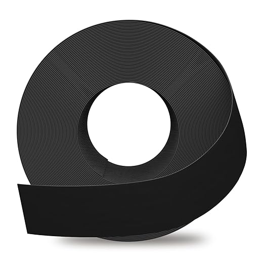 GSCIT Club Black Edge Banding, 2 inch x 50ft Melamine Edge Banding with Hot Melt Adhesive Preglued Cabinet Edge Banding Flexible Black Veneer Edging