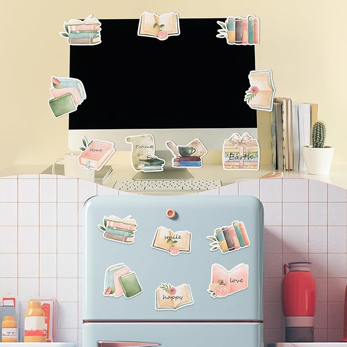 Xqumoi 30 Pack Book Lover Sticky Notes - Book Club Self Sticky Notepads Cute Writing Memo Pads for Back to School Office Supplies Teacher Appreciation Librarian Bookish Gift Birthday Party Favors