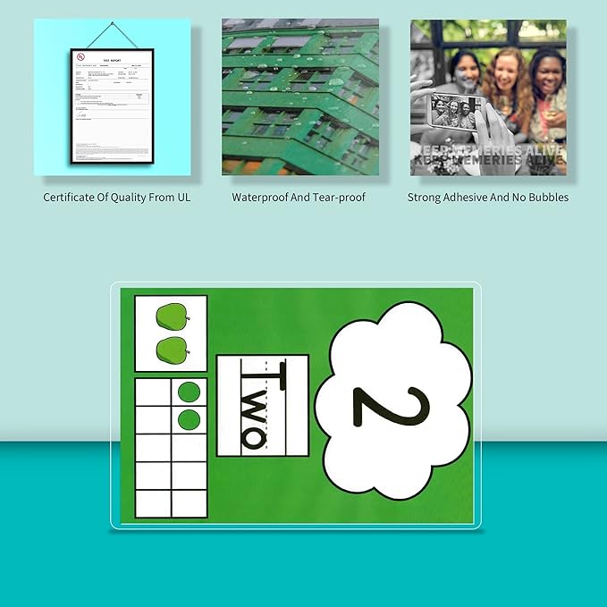 Binditek 50 Pack 3.2 Mil Dry Erase Thermal Laminating Pouches, Dry Erase Compatible, for Letter Size, Heat Seal, Clear Professional Finish, School Office Supplies