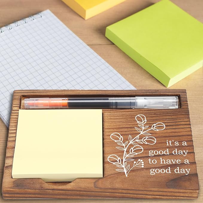It’s a Good Day Sticky Note Holder, Positive Desk Organizer for Work, Motivational Office Gift for Coworkers, Friends, Teachers, Self-Stick Note Pad Holders EDP121