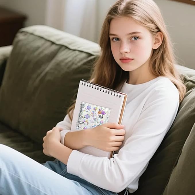 Clear Binder Small - Photocard Collecting Notebook | Sealing Sticker Notebook | for Journal Cards Receipts Tickets Small Accessories Students Teachers Office Professionals Administrative Staff School