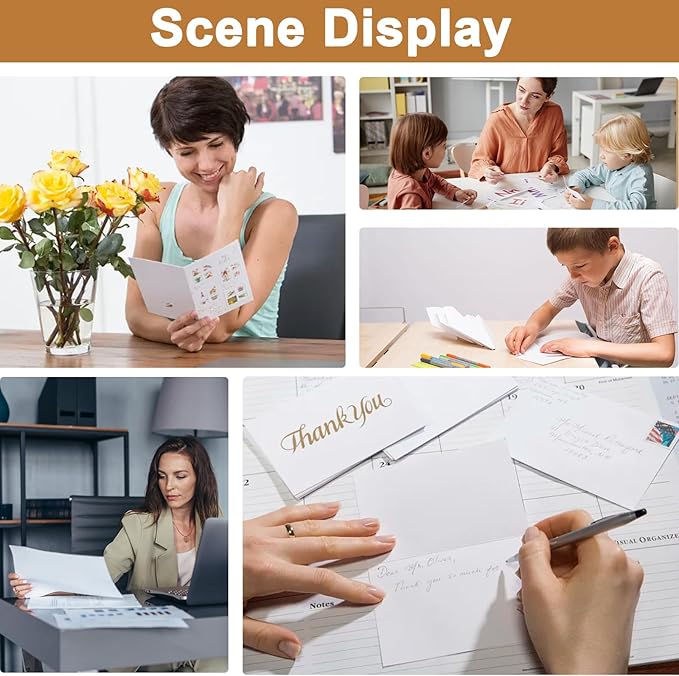 40 Sheets White Cardstock 8.5 x 11 Printer Paper, 200gsm/75lb Premium Craft Paper Card Stock for DIY Card Making, Greeting Cards, Business Cards, Invitations, Certificates, Menus, Wedding