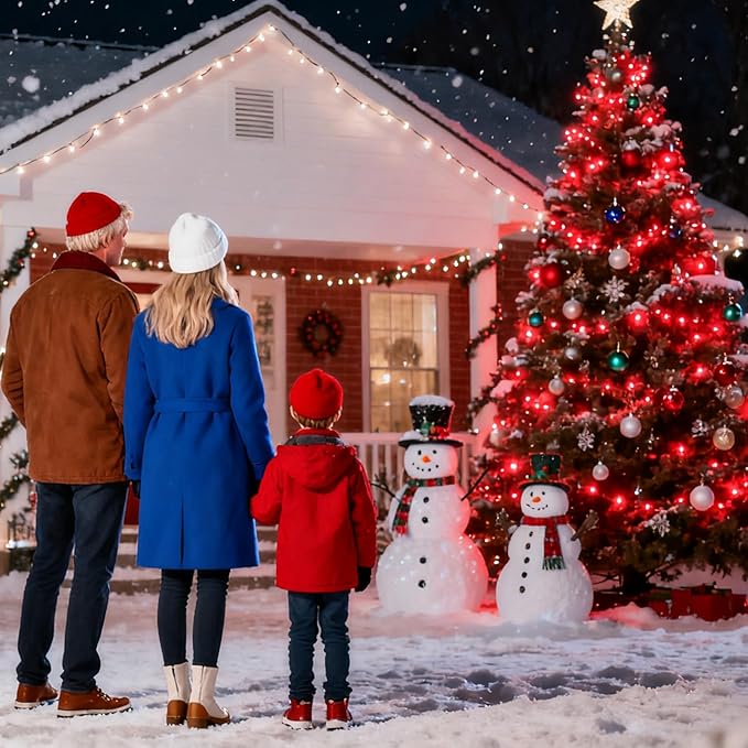 1500 LED 470FT Christmas Lights Outdoor, Christmas String Fairy Lights with Timer & Memory, Waterproof 12 Modes Dimmable Twinkle Tree Lights for Home Patio Wedding Party Yard Xmas Decorations, Red