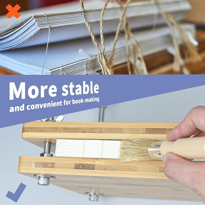 Eohcofys Book Binding Kits, Book Press Binding Materials Tools Bookbinding Kit for Beginners 11.6 x 7.9 Inch