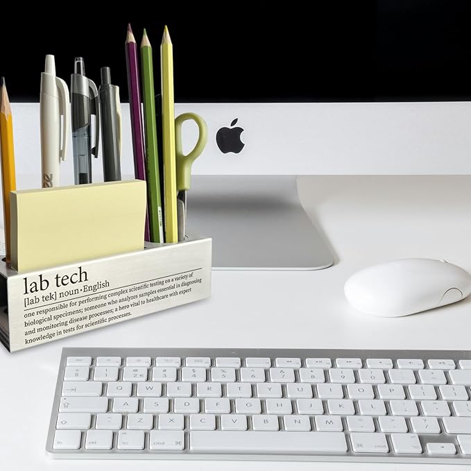 Lab Tech Gifts for Women, Men, Laboratory Technician Desk Decor Pen Pencil Holders WCC38