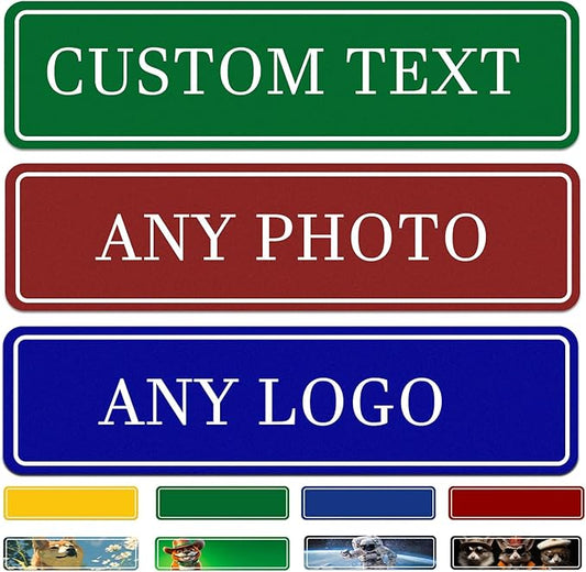 Custom Sign, Personalized Metal Signs with Your Text, Photo, Customized Signs for Office Business Workplace Home Bar Indoor, Outdoor