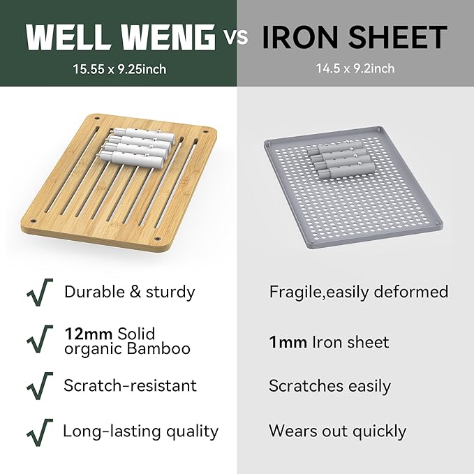 Bamboo Monitor Stand Riser, 4 Adjustable Height, Laptop Stand with Airflow Vents, Desk Organizer for Computer, PC, Printer (Natural)