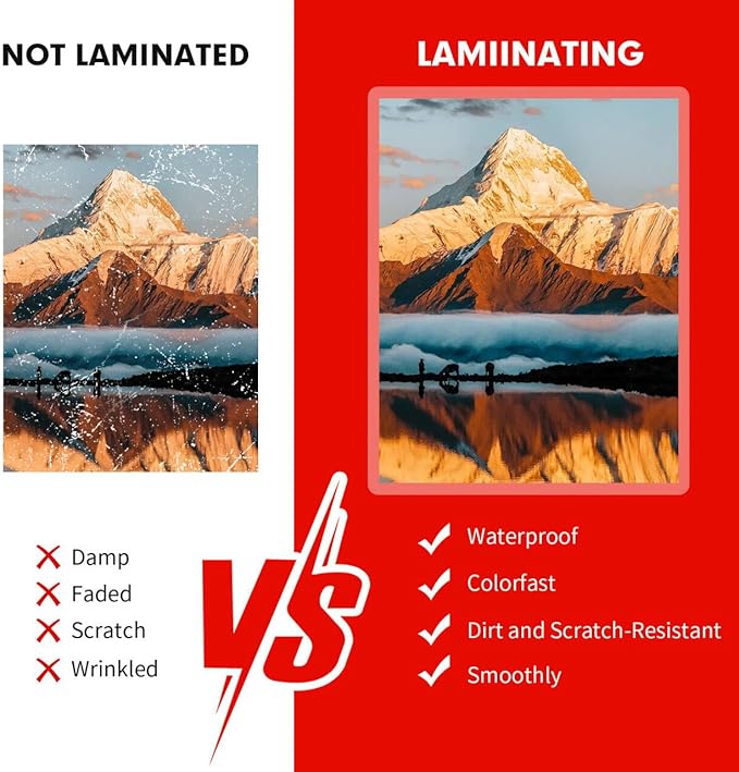 Laminating Sheets, 300 Pack Clear Thermal Laminating Plastic Paper Laminator Sheets, 9 x 11.5-Inch, 5mil, Ideal Office or School Supplies