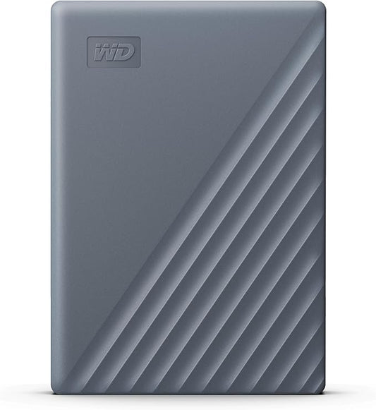 WD 4TB My Passport Portable Hard Drive, Works with USB-C and USB-A, Windows PC, Mac, Chromebook, Gaming Consoles, and Mobile Devices, Backup Software and Password Protection - WDBRMD0040BGY-WESN
