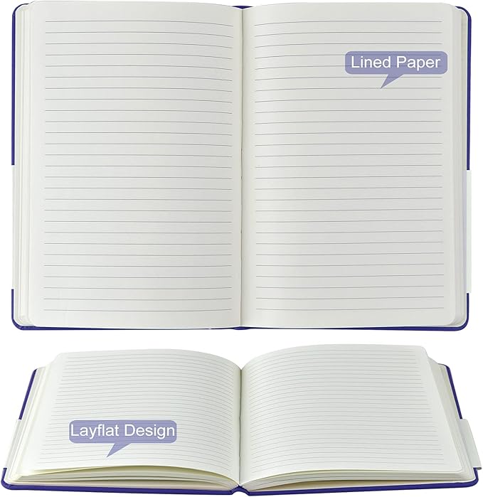 Coopay 24 Pack A5 Journal Notebooks Bulk, 160 Pages, 100GSM Thick Paper, 8.3 x 5.5 inch Hardcover Lined Leather Journals for Writing Office School Business,Bulk Notebook for Work Men Women (Blue)