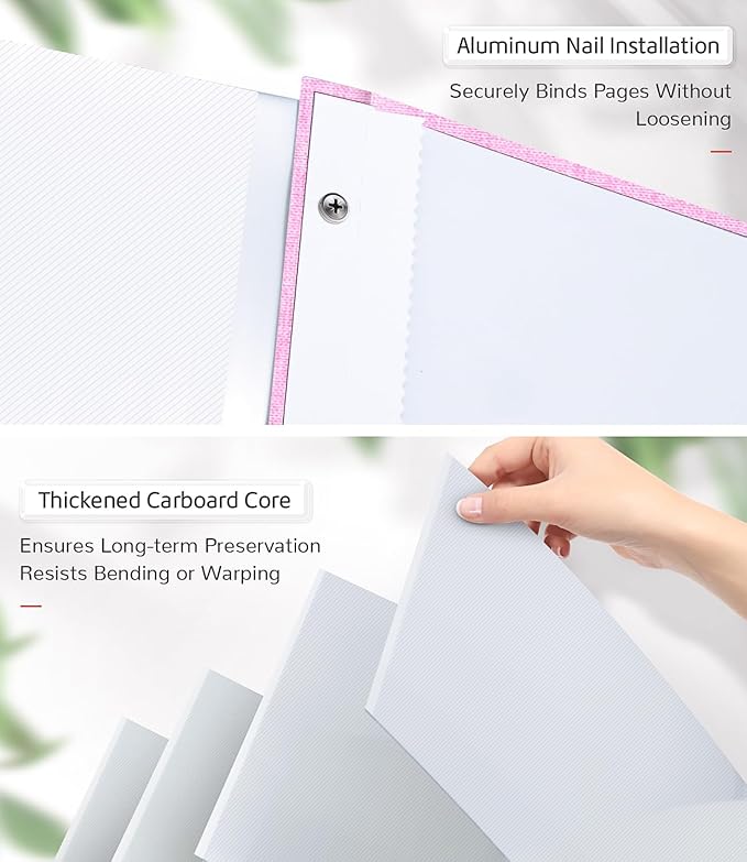 Photo Album Self Adhesive Scrapbook Album for 3x5 4x6 5x7 8x10 Pictures,40 Pages Linen Cover with Display Window DIY Photo Book,Ideal Gifts for Family Travel Wedding Baby