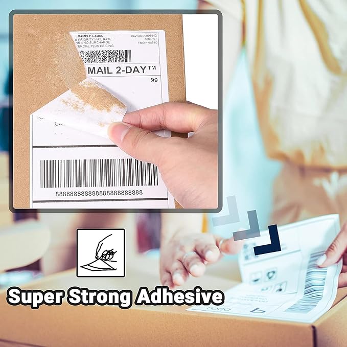 4x6 Thermal Labels, Shipping Address Label (Pack of 250 4x6 Roll Labels) - Compatible with JADENS, ASprink, Phomemo, Rollo, Zebra, Omezizy and Other Thermal Printers