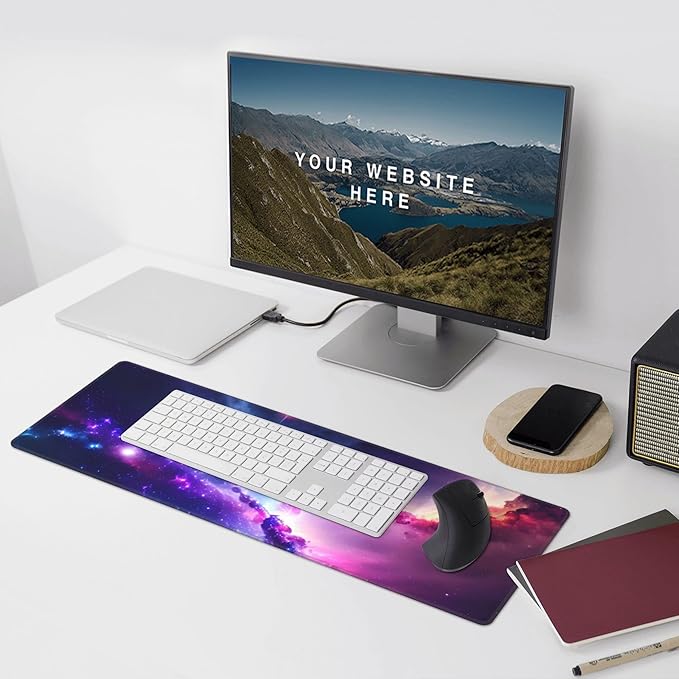 Colorful Night Sky Extended Big Mouse Pad Large,XL Gaming Mouse Pad Desk Pad,31.5x11.8inch Long Computer Keyboard Mouse Mat Mousepad with 3mm Non-Slip Base for Home Office Work