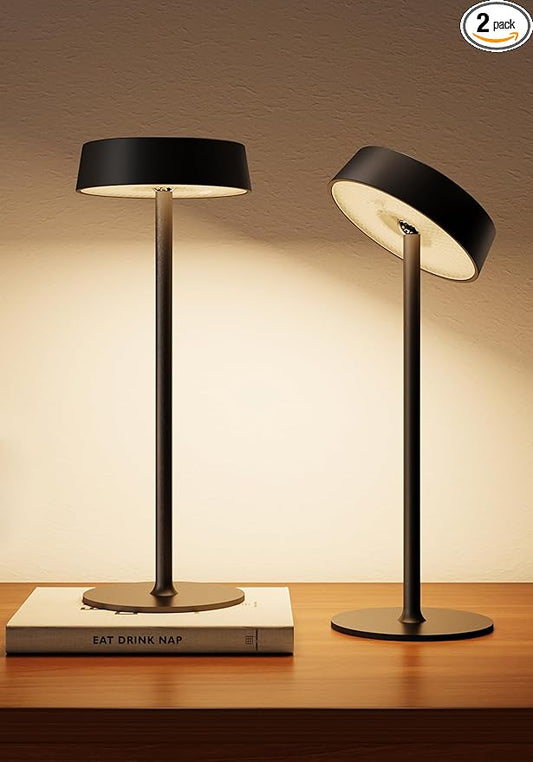 Cordless Lamp, Outdoor Waterproof, Dimmable Touch Control 3 Color Temperature, Battery Operated Portable, RGB, LED Memory Function, Rechargeable Table Lmap, Desk Lamp, Patio Dinning Restaurant Kitchen