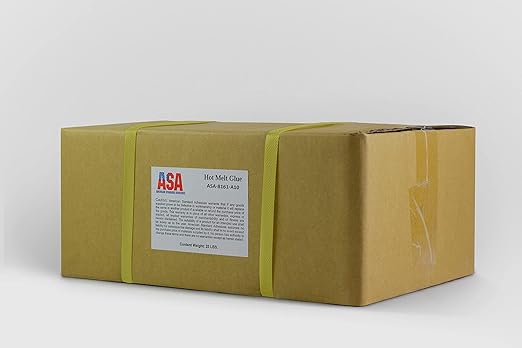 ASA Full Size Hot Glue Sticks for Glue Gun - 7/16" x 10" | High-Strength Hot Gun Sticks Adhesive for Corrugated Materials | Industrial Grade for Packaging & Woodworking | Pack of 189