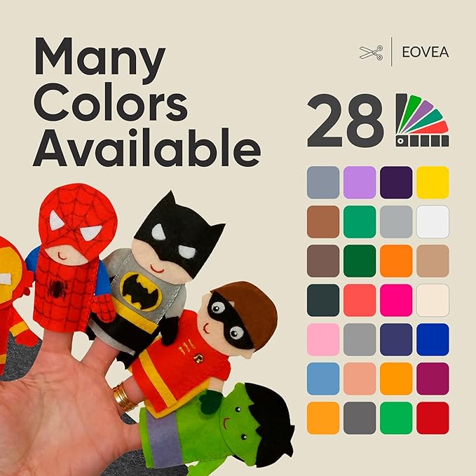 EOVEA | Acrylic Felt Fabric by The Yard - Non-Stiff, Soft Material - 72" Wide - 1.6mm Thick Felt Sheets for DIY Crafts, Sewing, Upholstery, Cushion, Padding(Black, 2 Yard)