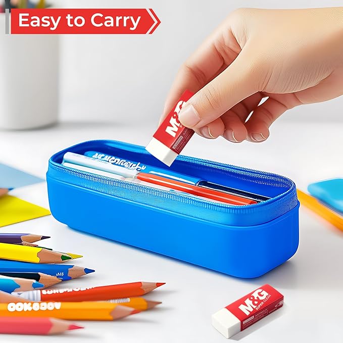 M&G Pencil Eraser for Kids, 20 Pack, White Erasers Bulk, Erasers for Artists, Drawing Erasers for Sketching, Large Eraser, Pencil Erasers, Art Erasers for Drawing, School Erasers Office Supplies