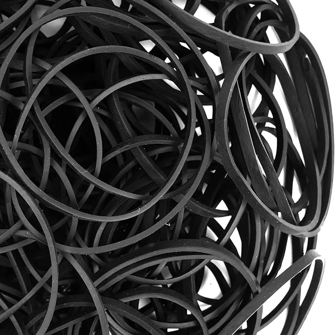 Rubber Bands size #33 Approximately 220 pcs Elastic Bands Black for Office Supply File Folders Litter Box