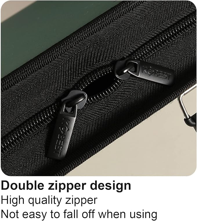 Acocony 11x17 Portfolio with Zipper Closure PP Material Oxford Cloth Edge Waterproof Green 1 Pack