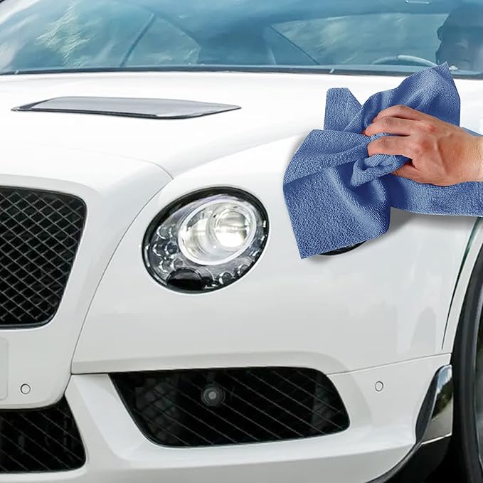 Reusable Microfiber Wipes, 50 Packs, Size 14 inches x 14 inches (Red)