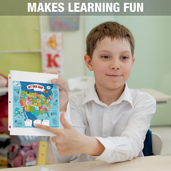 Samsill Mini Sheet Protectors 50 Pack, 5.5 x 8.5 Inch Page Protectors for Mini 3 Ring Binder, Heavy Duty, Clear Protector Sheets, 7 Hole, Top Loading, Acid Free