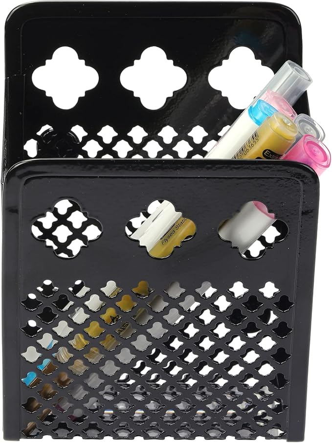 Magnetic Pencil Holder - Magnetic Locker Organizer, 1 Pack Pen Holder Locker Accessories for School and Office (1 Pack Black)