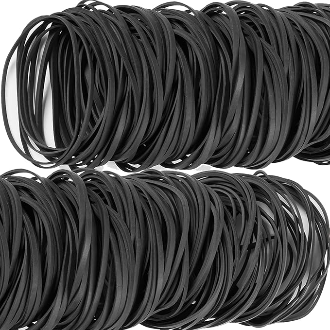 Rubber Bands size #33 Approximately 220 pcs Elastic Bands Black for Office Supply File Folders Litter Box