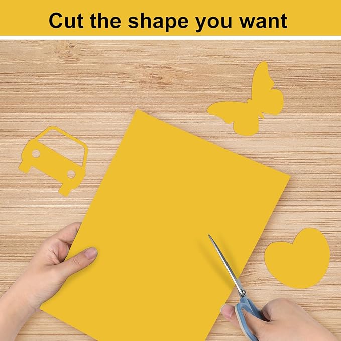 OcePor 100 Sheets Yellow Cardstock Paper, Colored Printer Paper 8.5 x 11, Card Stock Thick Construction for Craft,Scrapbook，Office Printing, Invitations, Certificates，92 lb/250gsm