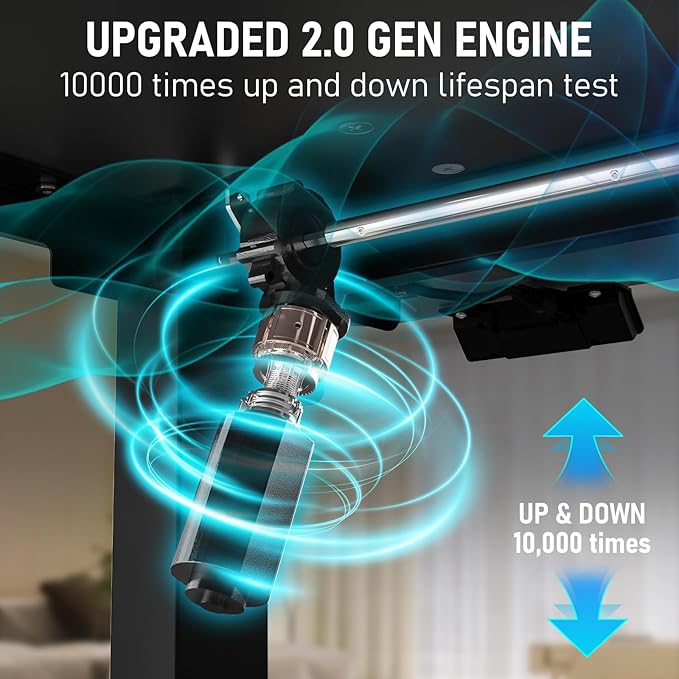 48 * 24 Electric Standing Desk, Adjustable Height Sit Stand Up Desk, Motorized Home Office Computer Gaming Workstation Desk