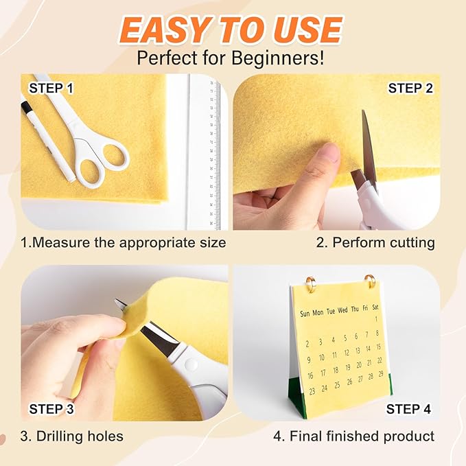 XSEINO 13 Rolls Warm Yellow Felt Fabric,8"x35"(20.5x90cm) 1.4mm Thick Soft Felt Fabric Sheet for Crafts,Warm Yellow Series Colors Soft Nonwoven Fabric,Fit for Decoration, Sewing, DIY Crafts