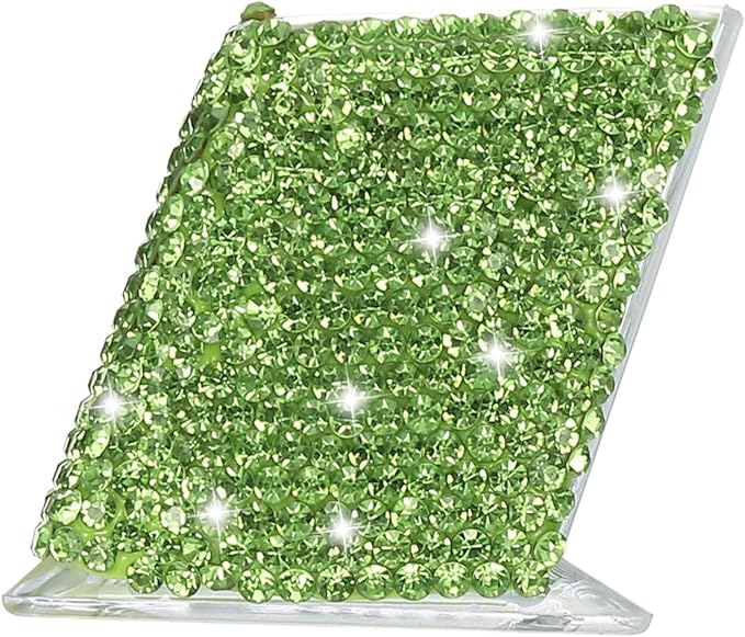 PATIKIL Rhinestone Business Card Holder, Crystal Business Card Holders Bling Business Card Organizer Display Stand for Desktop Desk Office Exhibition, Green