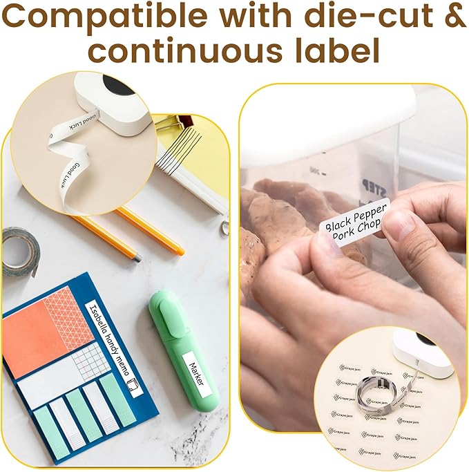 Phomemo D30 Label Maker, Bluetooth Mini Label Maker Machine, Portable Thermal Printer Small Rechargeable Labeler for Kids School Classroom Teacher Supplies, Home Office Labeler Works with Tablet/Phone