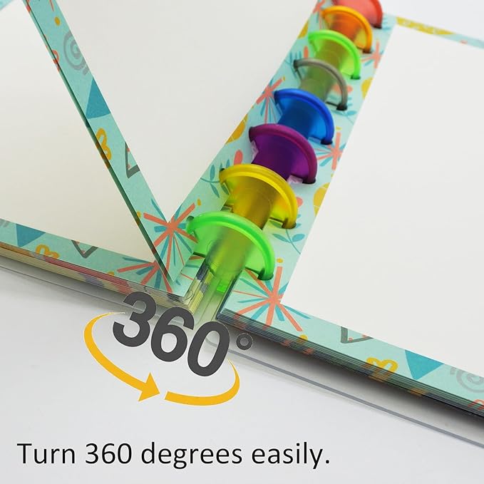 100pcs Discbound Notebook Discs DIY Planner Accessories fits for Tul,Levenger,Arc,Happy Planner,Talia(Transparent Mixed,1.1inch/28mm)