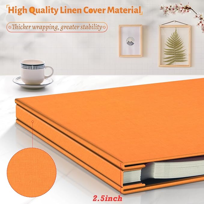 Photo Album Self Adhesive Scrapbook,120 Pages Large Photo Book for 4x6,5x7,8x10 Pictures,DIY Album for Baby Wedding Family Travel Birthday,with Metallic Pen and Scraper