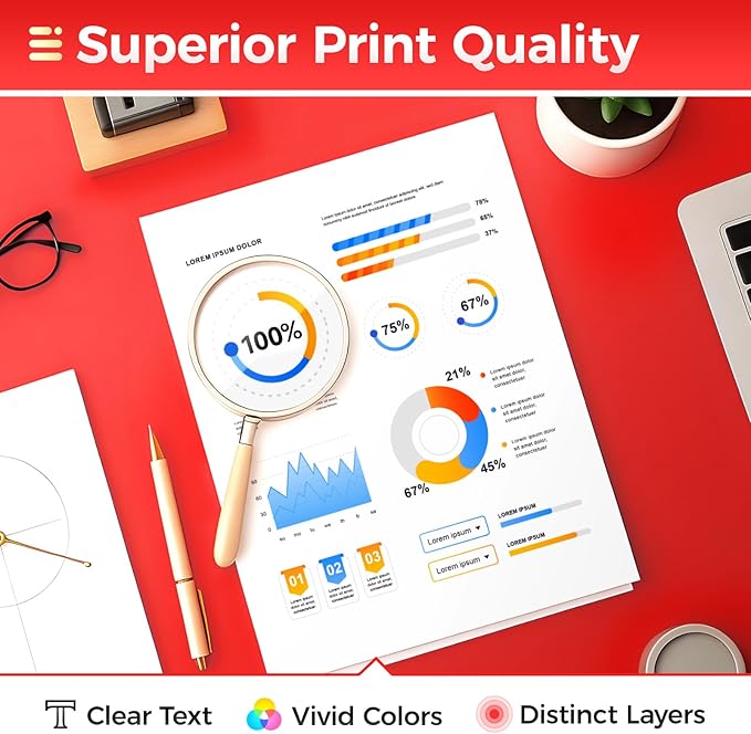 PFI-030 Pigment Ink Tank Kit 5-Pack 55ml High Capacity Replacement for Canon PFI-030 PFI030 Ink Cartridges Compatible for Canon imagePROGRAF TA-20 TA-30 TM-240 TM-340 Printer Black Cyan Yellow Magenta