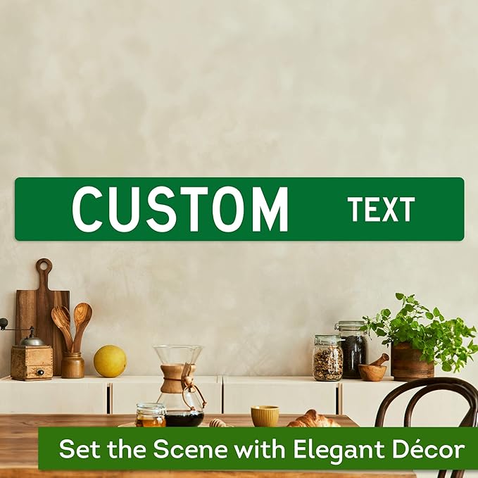 Custom Street Sign, Road Sign, Address Sign, 8 Colors, Reflective Option, Mounting Options, 6x42 Inch, Thick Rust-Free AlumaBond, USA Made by My Sign Center, (Classic)