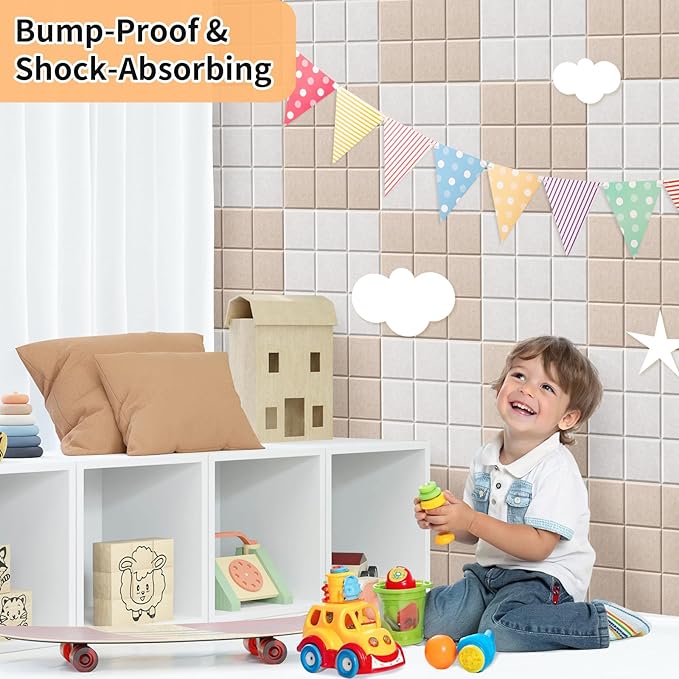 Smarpau Large Cork Board 12 Pack, Black Bulletin Board for Walls 48"x36", Pin Board with 35 Pushpins 50 Removable Security Stickers, Cork Wall Tiles for Home School Decor