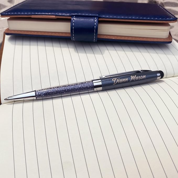 Personalized Ballpoint Pens with Stylus Tip - FREE PERSONALIZATION, Customized with Your Name, Text, Message for Graduation, Anniversaries 12pcs/Pack